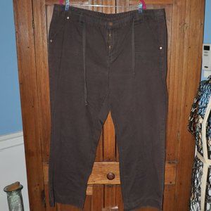 Womens Chocolate Brown 100% Cotton Pants